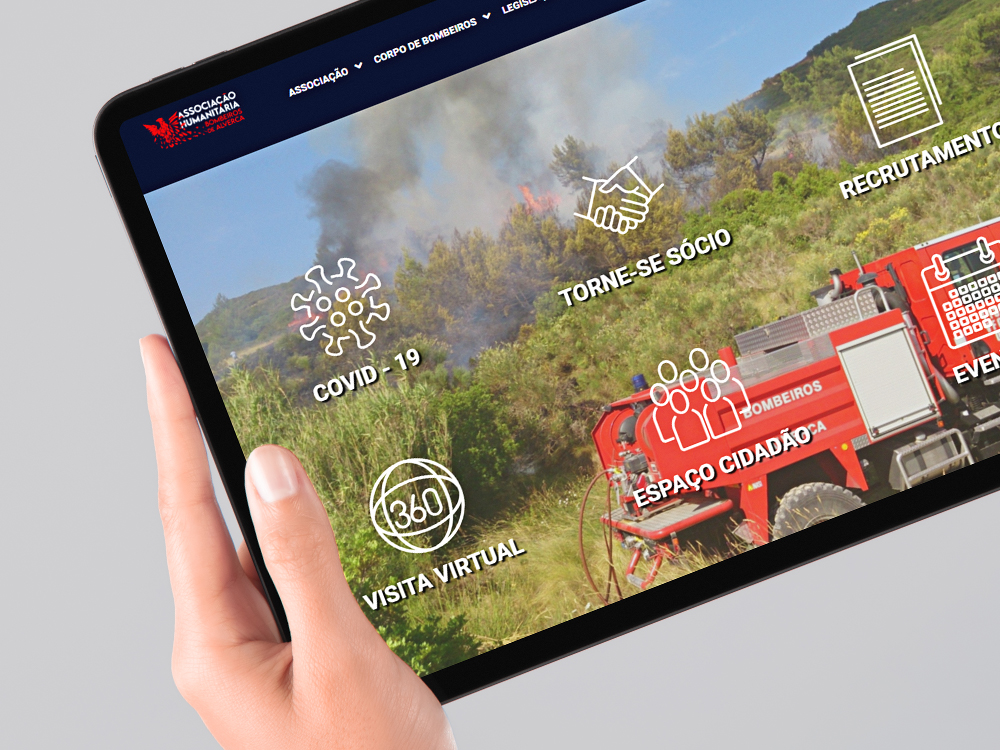 Mockup de website institucional
