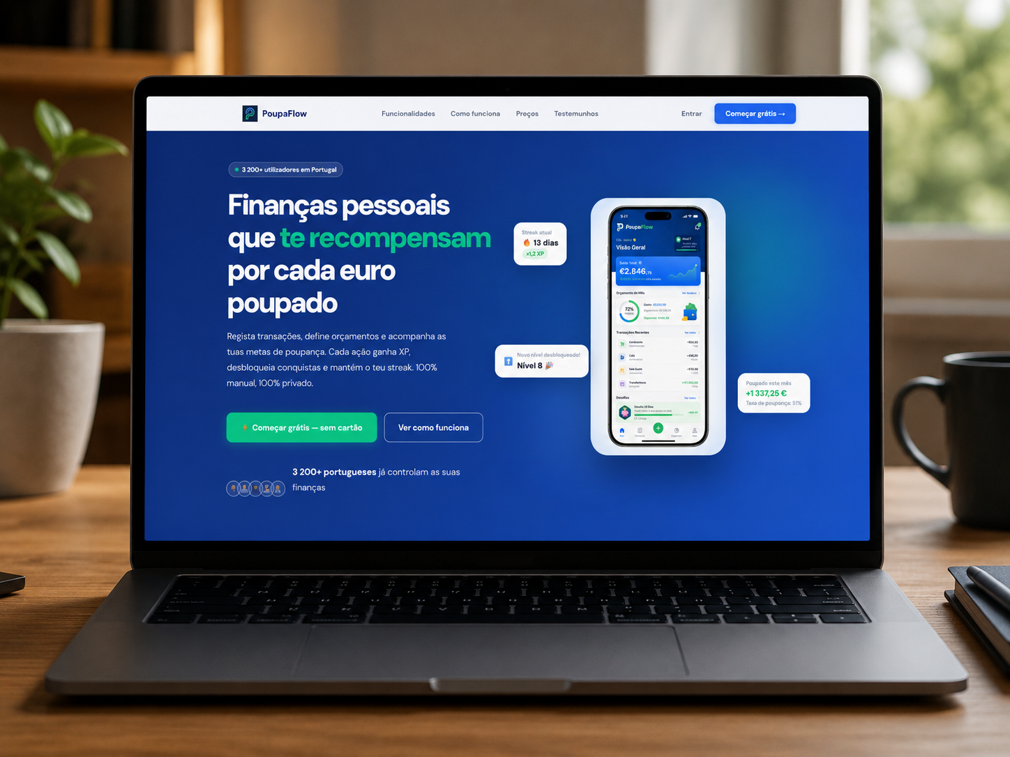 Mockup de landing page